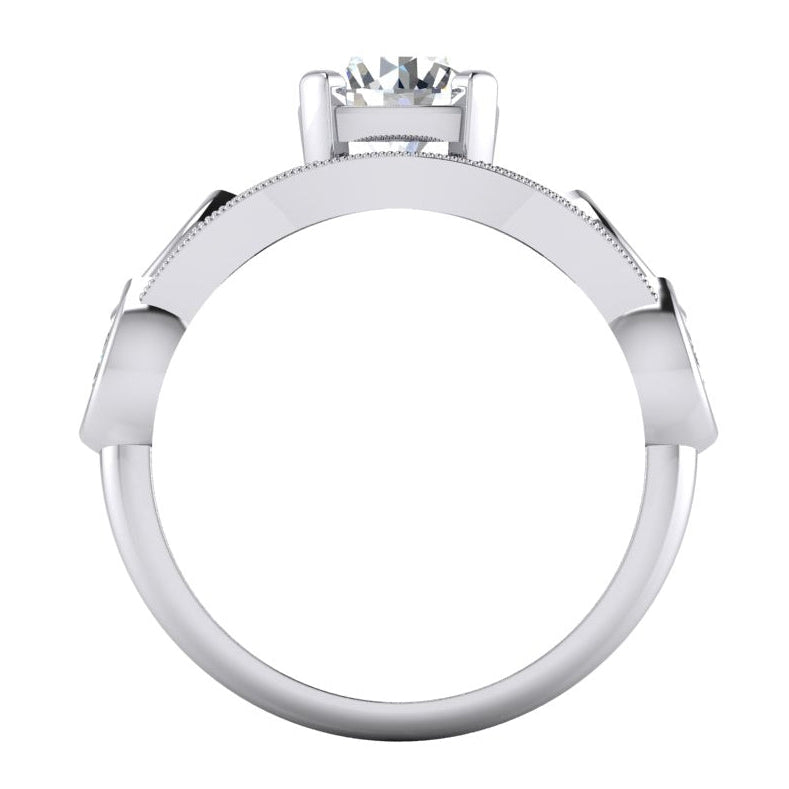 Anello Diamanti a Taglio Antico Gambo Diviso 1.60 ct Gioielli da donna