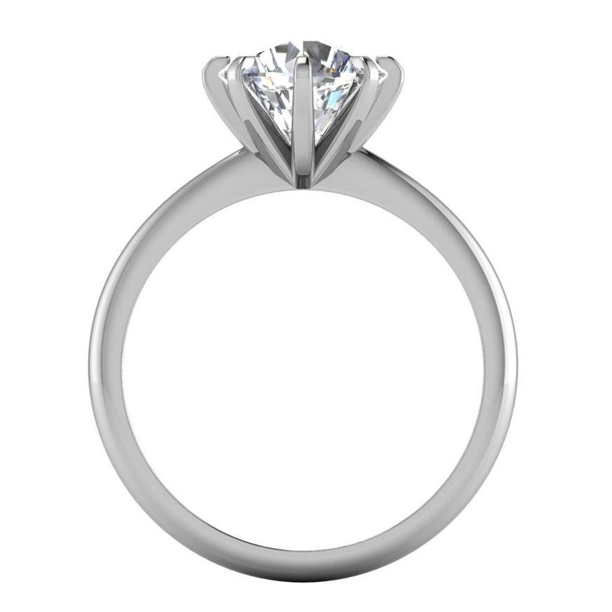 Anello Solitario Diamante Vecchio Miniera Taglio 2 Carati Classico Oro Bianco 14K - harrychadent.it