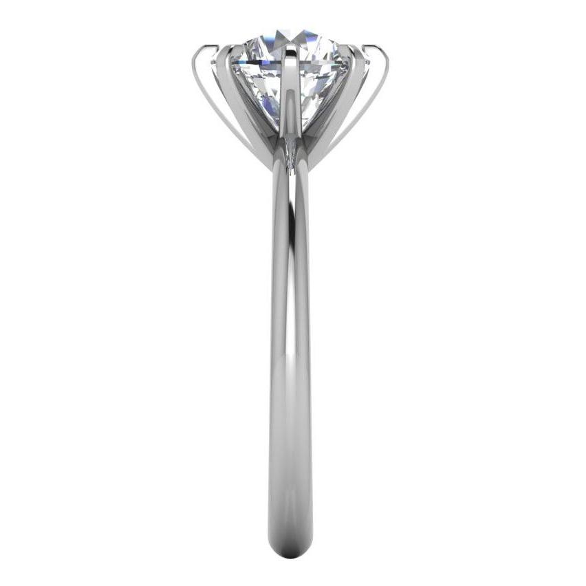 Anello Solitario Diamante Vecchio Miniera Taglio 2 Carati Classico Oro Bianco 14K - harrychadent.it