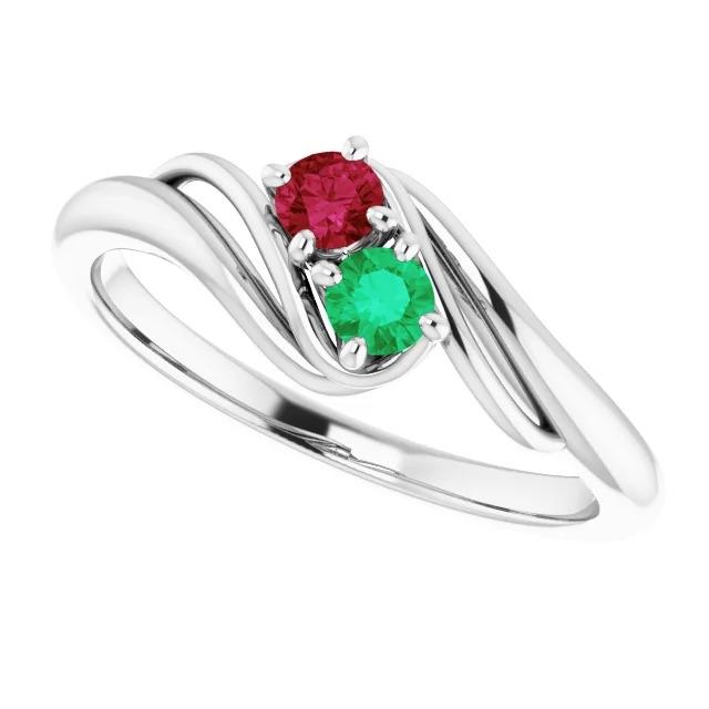 Anello Verde Colombiano Smeraldo E Rubino 0.50 Carati Gioielli Donna Novità - harrychadent.it
