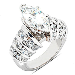 Anello accentato con diamante taglio marquise grande 4.75 ct. Gioielli da donna Novità