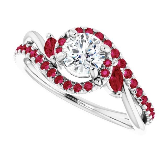 Anello con diamante 1.65 carati gioielli da donna con rubino birmano - harrychadent.it