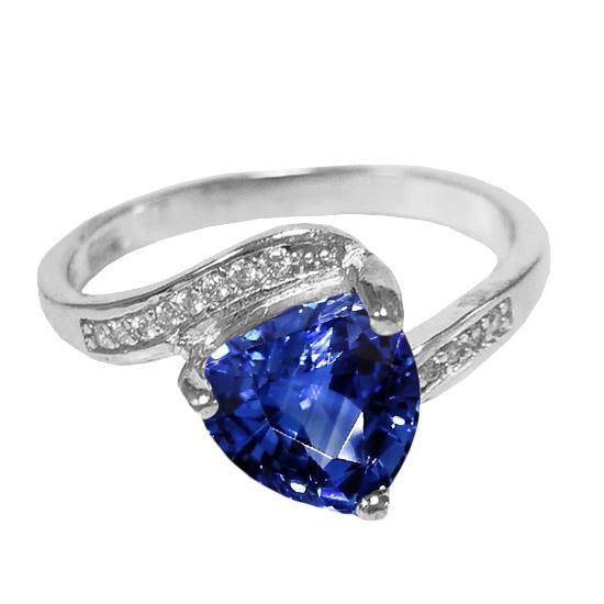Anello con diamante trilioni di zaffiro anniversario 2 carati stile intrecciato - harrychadent.it