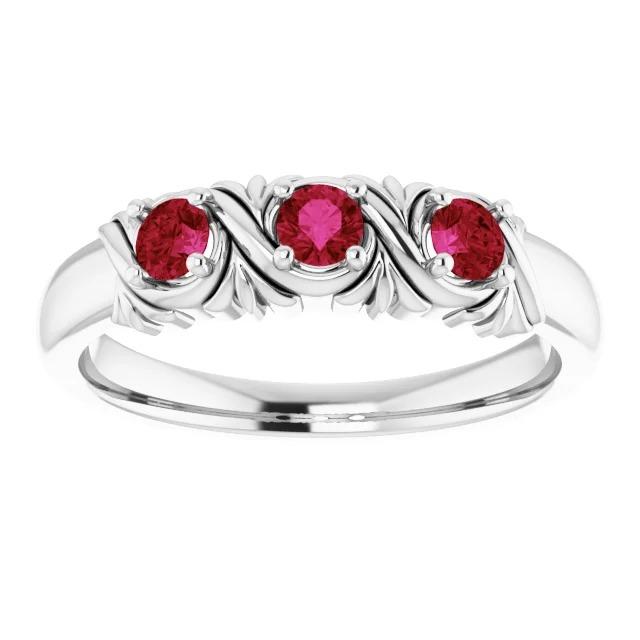 Anello con tre pietre Gioielli da donna con rubini stile antico 0.60 carati - harrychadent.it