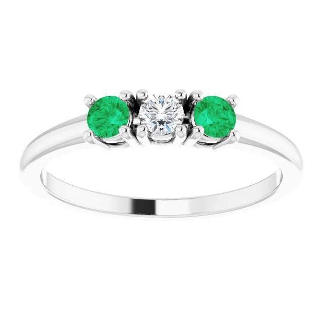 Anello con tre pietre di diamanti da 0,60 carati con montatura a 4 punte con gioielli da donna in oro bianco 14 carati - harrychadent.it