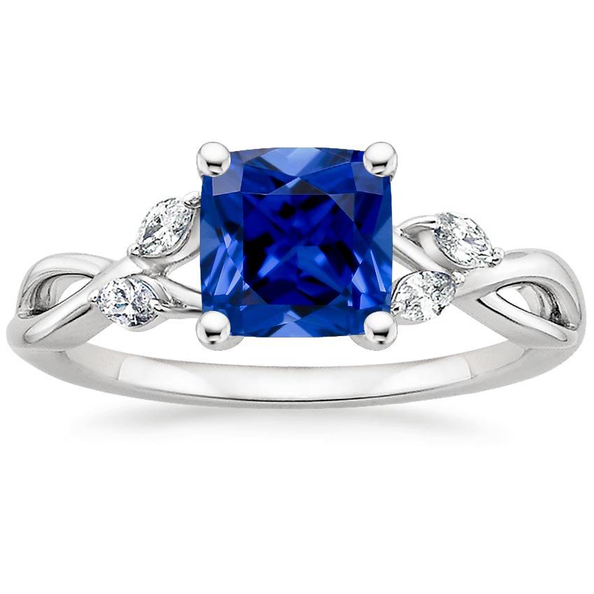 Anello da donna con diamante marquise e cuscino zaffiro Five Stone 2.75 carati - harrychadent.it