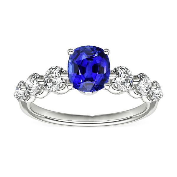 Anello da donna per anniversario con diamanti rotondi e zaffiri 2.50 carati - harrychadent.it