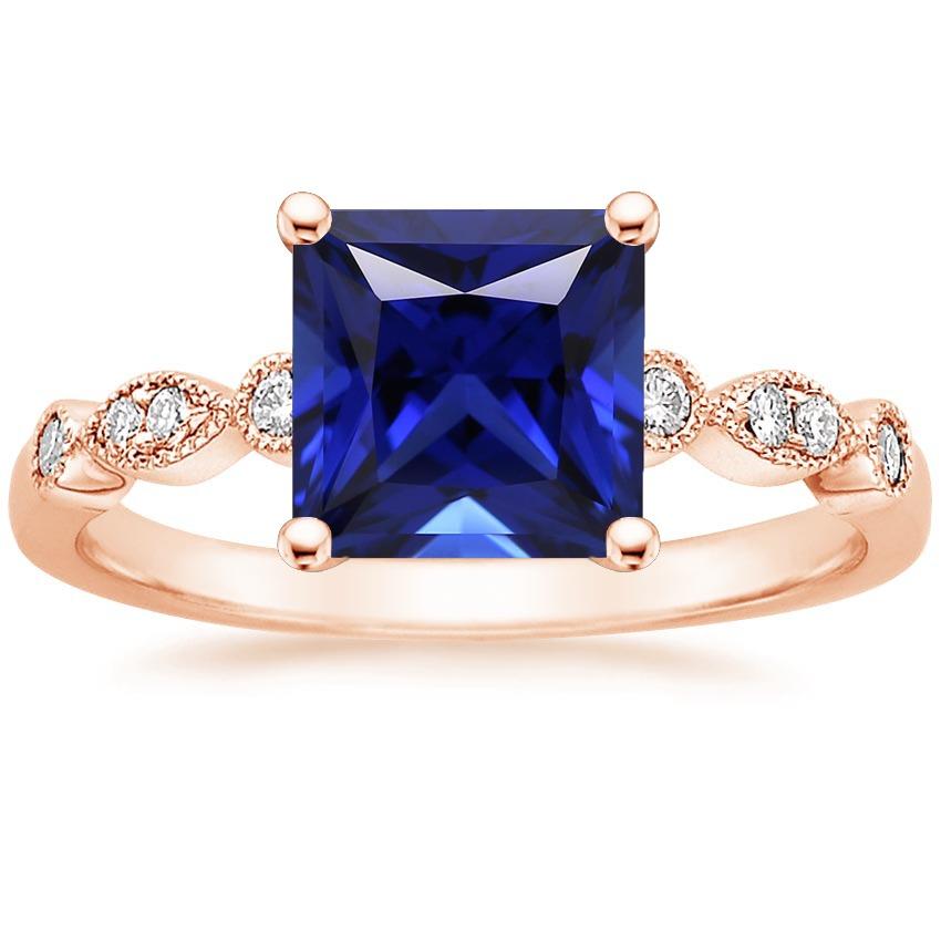 Anello di Fidanzamento Principessa Zaffiro Sri Lanka e Diamanti 5.25 Carati - harrychadent.it