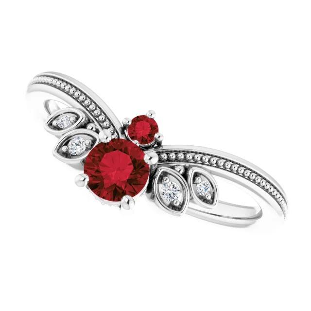 Anello di diamanti in stile antico da 1 carato con pietre preziose Milgrain e oro bianco 14 carati - harrychadent.it