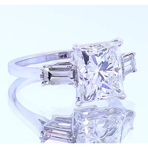 Anello di fidanzamento con 3 pietre Princess Cut Diamond 3 carati gioielli - harrychadent.it