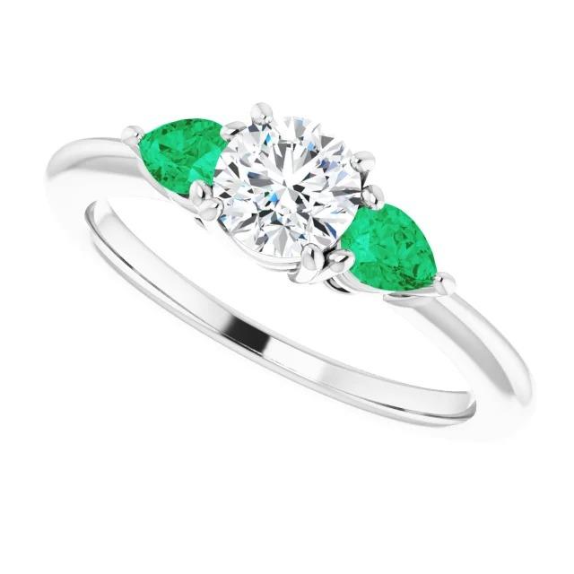 Anello di fidanzamento con diamante a tre pietre 1.50 carati - harrychadent.it