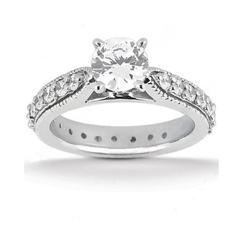 Anello di fidanzamento con diamante in stile vintage con fascia avvolgente 2.45 carati WG - harrychadent.it