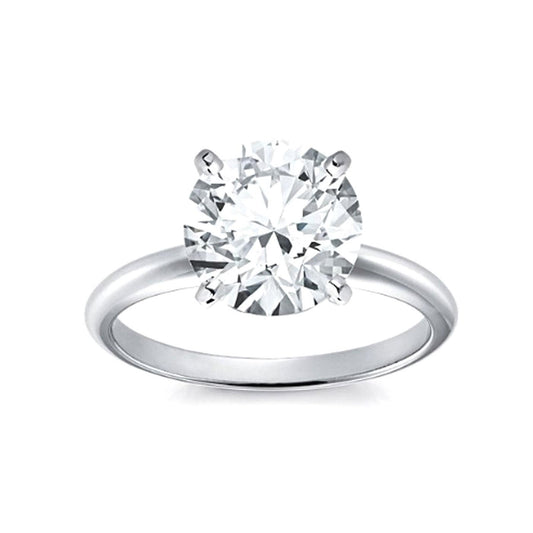 Anello di fidanzamento con diamante solitario rotondo 2 carati oro bianco 14K - harrychadent.it