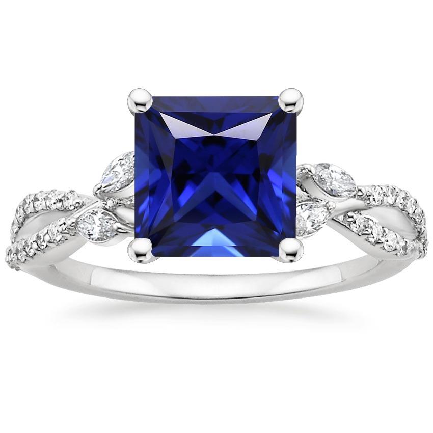 Anello di fidanzamento con diamante. principessa dello Sri Lanka. zaffiro e accenti. 6 carati - harrychadent.it