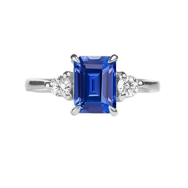 vero round diamante 2.50carati anello vista di profilo