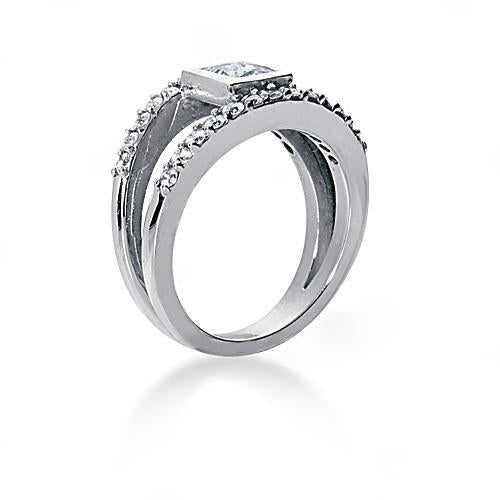 Anello di fidanzamento in oro bianco 1 carato con diamante naturale - harrychadent.it