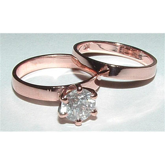 Anello di fidanzamento solitario con diamante da 1 carato in oro rosa 14K - harrychadent.it