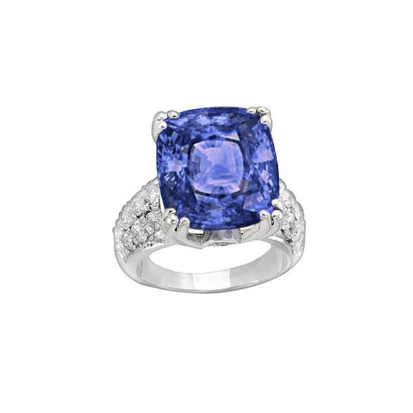 Anello fantasia cuscino tanzanite e diamanti tondi 7.50 carati Novità - harrychadent.it