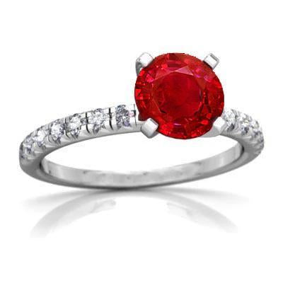 Anello in oro bianco 14 carati con rubini e diamanti da 3,90 carati - harrychadent.it