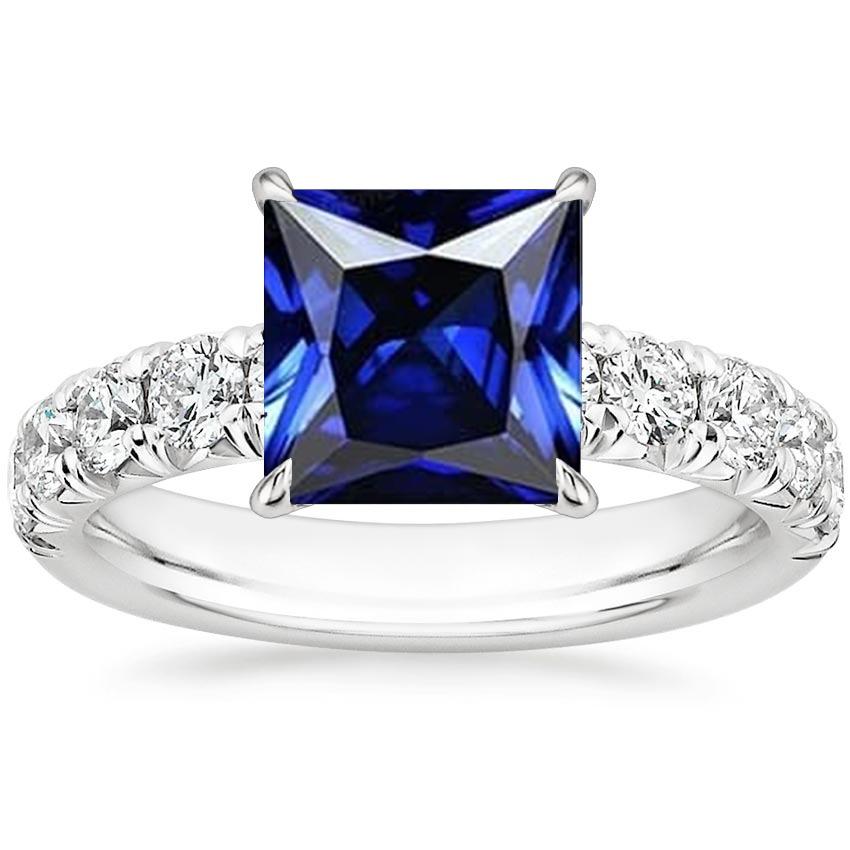 Anello in oro con diamanti. zaffiro dello Sri Lanka con accenti 6 carati - harrychadent.it