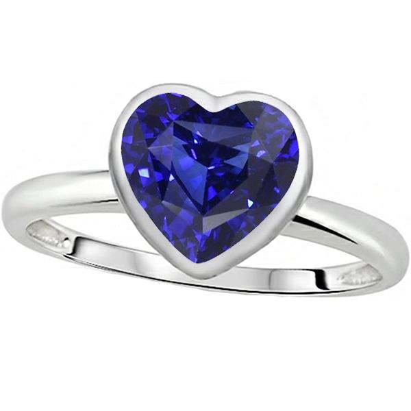 Anello solitario con anello in zaffiro dello Sri Lanka. taglio a cuore. 2.50 carati - harrychadent.it