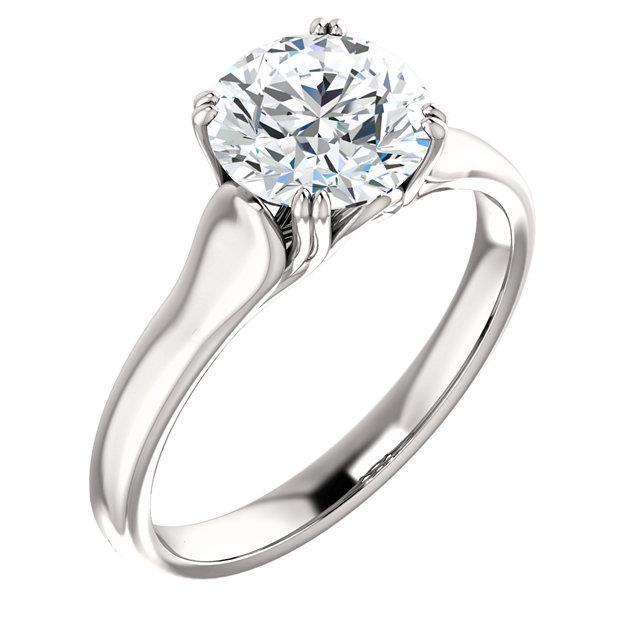 Solitario taglio rotondo 1.02 carati vero diamante anello per le donne 950  solido platino misura Q K L I P M N : : Moda