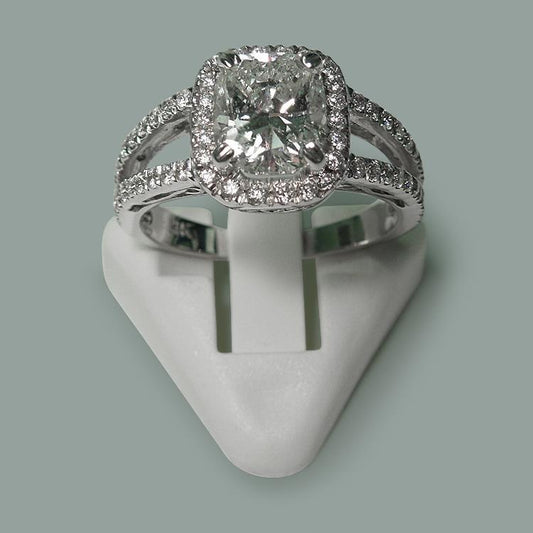 Anello solitario con diamante solitario da 3.50 carati Gioielli con gambo diviso Nuovo - harrychadent.it