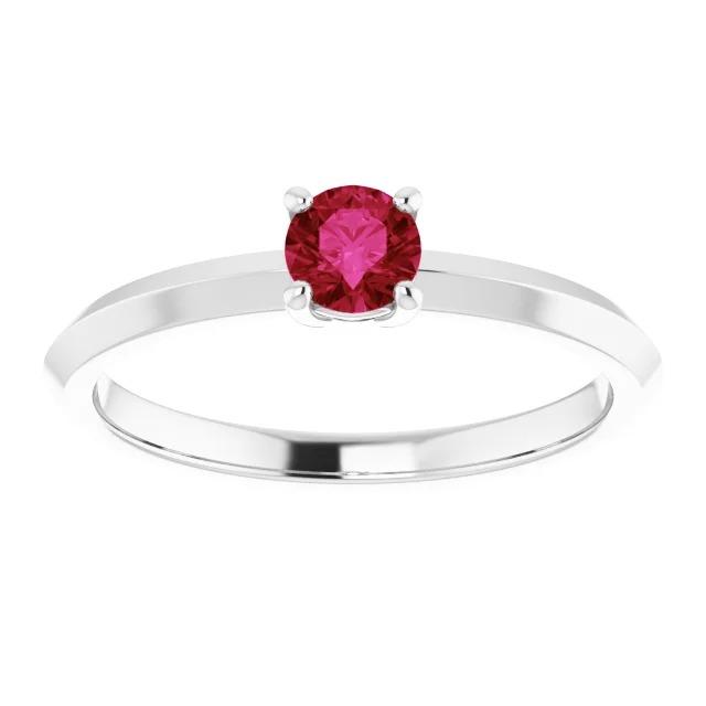 Anello solitario con rubino 1.25 carati e 4 griffe con incastonatura Novità - harrychadent.it