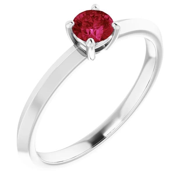 Anello solitario con rubino 1.25 carati e 4 griffe con incastonatura Novità - harrychadent.it