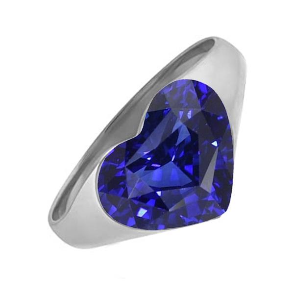 vero heart diamante 3carati anello vista di profilo