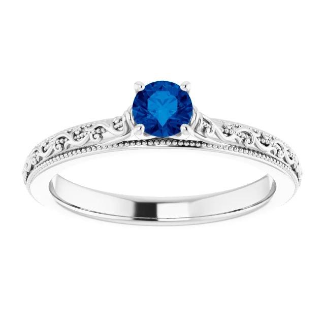 Anello solitario zaffiro 0.75 carati Ceylon Blue Jewelry - harrychadent.it