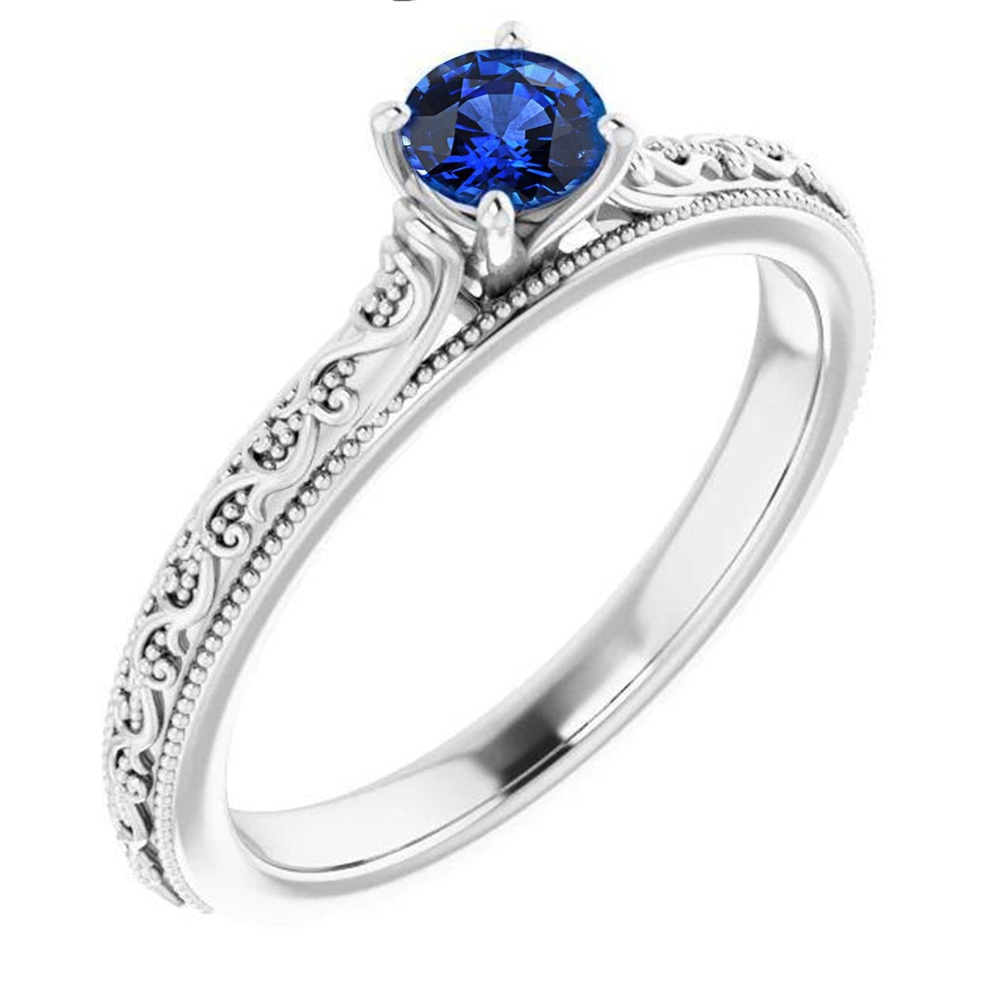 Anello solitario zaffiro 0.75 carati Ceylon Blue Jewelry - harrychadent.it