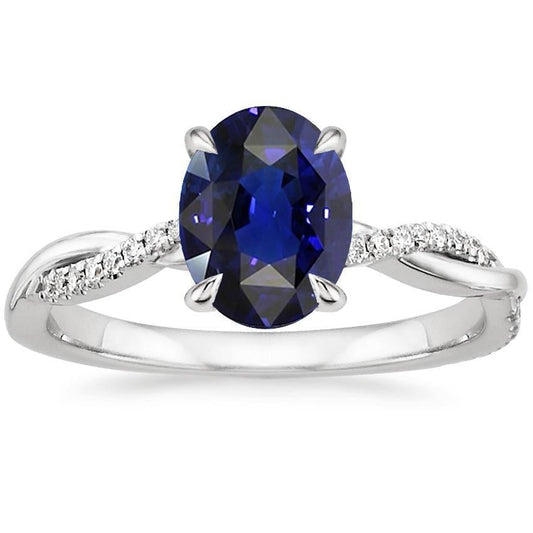 anello zaffiro blu