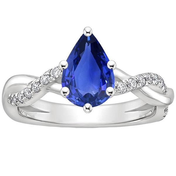 anello zaffiro e diamanti