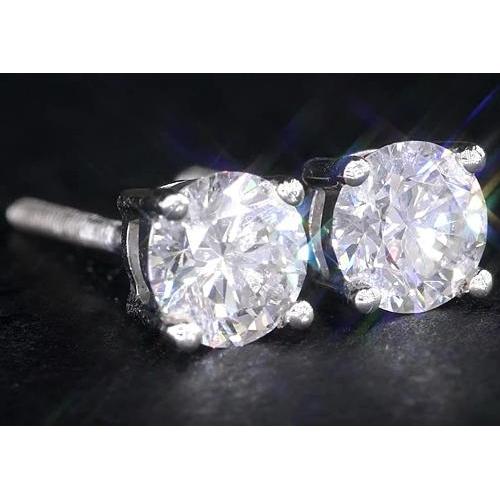 Borchie Diamante 2 Carati Oro Bianco - harrychadent.it