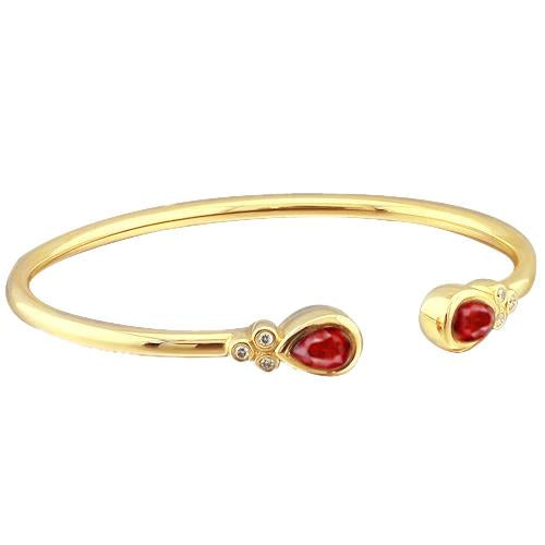 Bracciale Donna Rubino Diamante 2.30 Carati Oro Giallo 14K - harrychadent.it