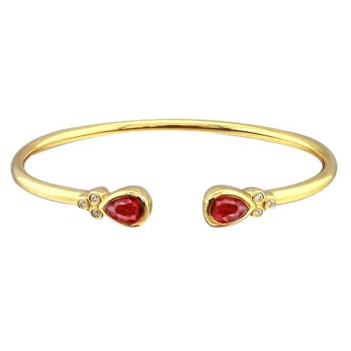 Bracciale Donna Rubino Diamante 2.30 Carati Oro Giallo 14K - harrychadent.it