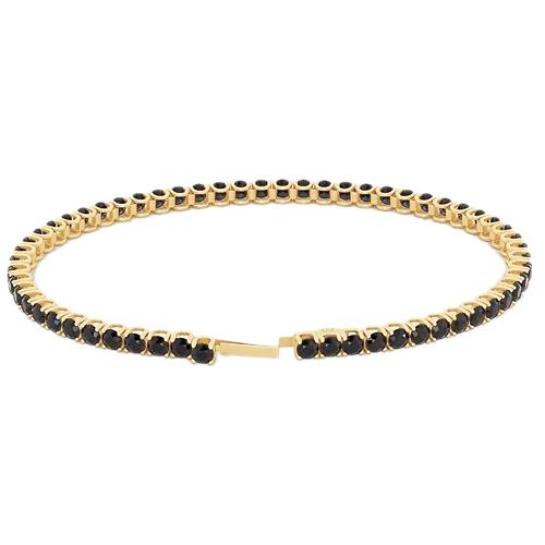 Bracciale Tennis Diamante Nero 5.90 Carati F Vs1 Oro Giallo 14K - harrychadent.it