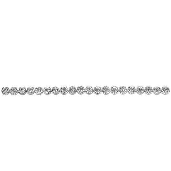Bracciale Tennis Illusion Donna 6 Carati Taglio rotondo Diamanti 14K White Gold - harrychadent.it