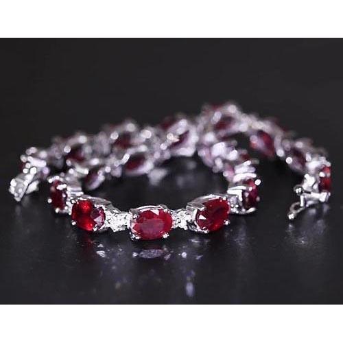 Bracciale Tennis Rubino Diamante 16 Carati Gioielli Donna Novità - harrychadent.it