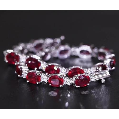 Bracciale Tennis Rubino Diamante 16 Carati Gioielli Donna Novità - harrychadent.it