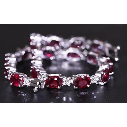 Bracciale Tennis Rubino Diamante 16 Carati Gioielli Donna Novità - harrychadent.it