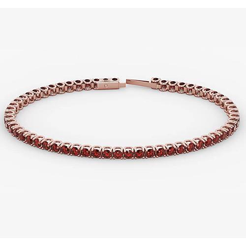 Bracciale Tennis Rubino Oro Rosa 5.90 Carati Gioielleria Novità - harrychadent.it