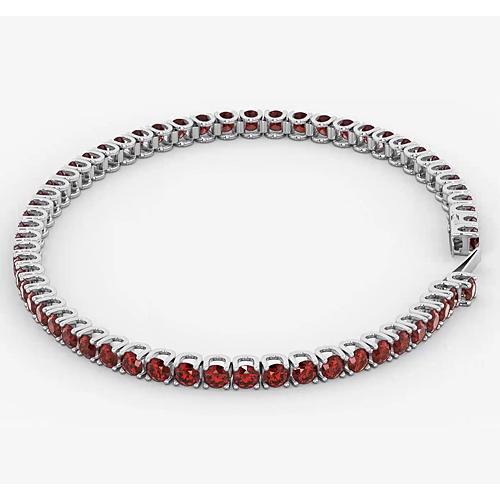 Bracciale Tennis Rubino Oro bianco 14K 5.90 Carati Gioielli Novità - harrychadent.it