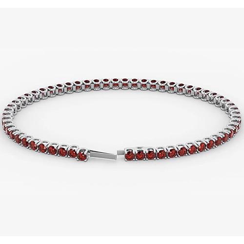 Bracciale Tennis Rubino Oro bianco 14K 5.90 Carati Gioielli Novità - harrychadent.it
