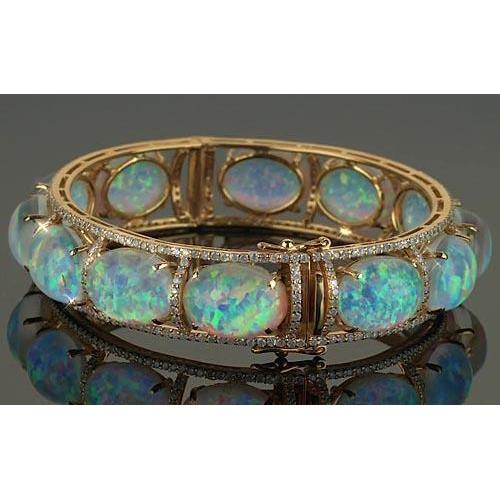Bracciale con diamanti opale set di griffe 89 carati Bracciale donna - harrychadent.it