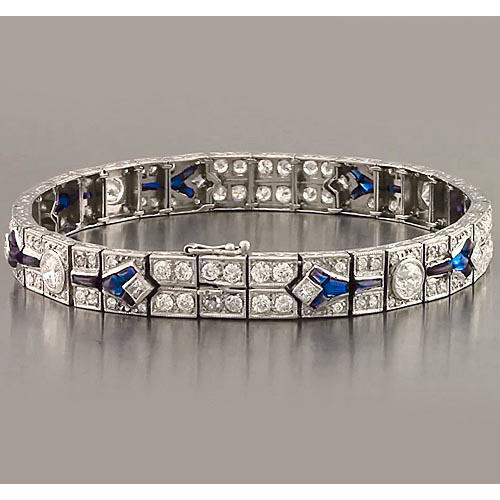 Bracciale con zaffiri blu e diamanti 21 carati Gioielli da donna Novità - harrychadent.it