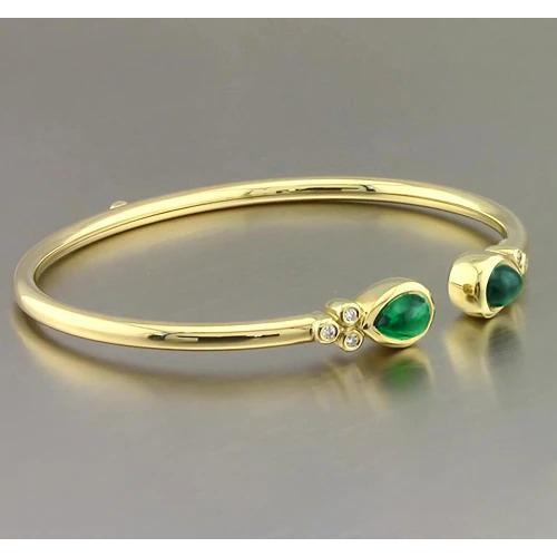Bracciale in oro giallo con pietre preziose verde smeraldo 2.30 carati Gioielli da donna Novità - harrychadent.it