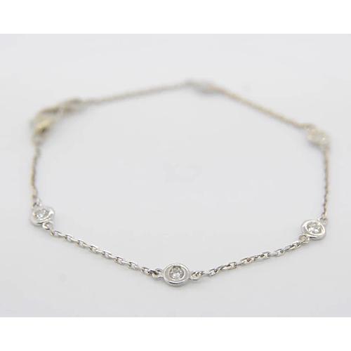 Bracciale rotondo con diamanti 1.50 carati Set di gioielli con castone Novità - harrychadent.it