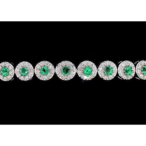 Bracciale tennis con diamanti. 12 carati. set di punte di zaffiro verde - harrychadent.it